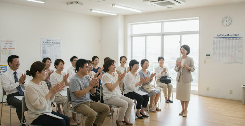 自己PRする女性