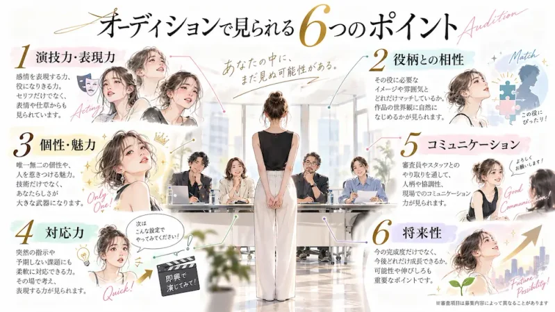 オーディションで見られる6つのポイント